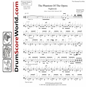 Nightwish – The Phantom Of The Opera | Drum Sheet